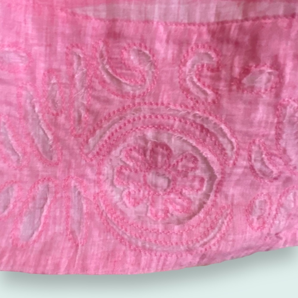 Sundance Pink Sunwashed Embroidered High Low V-Neck Tunic SZ M - Picture 11 of 12